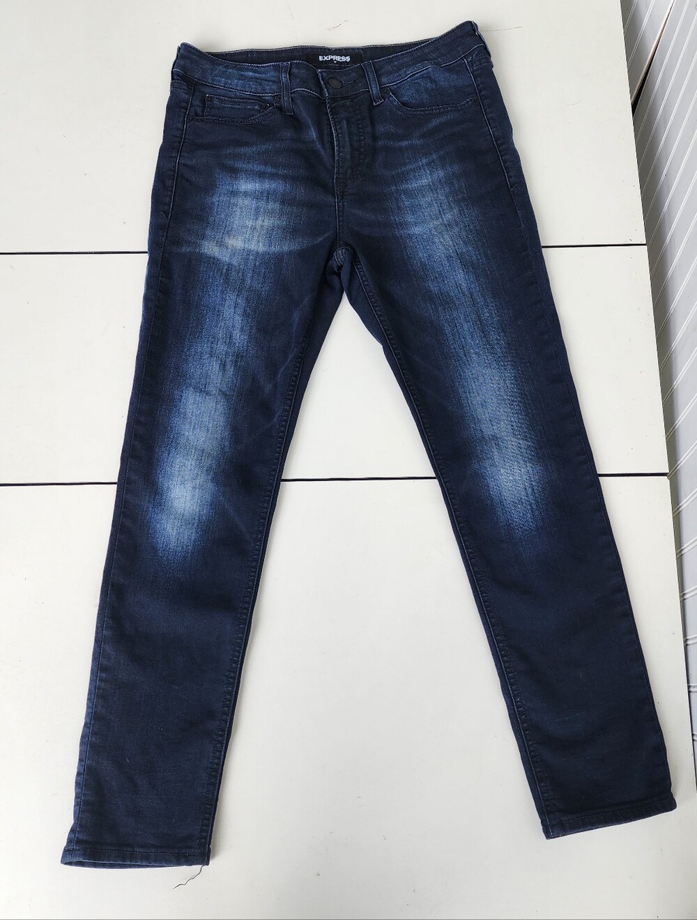 Express Jeans Men’s 32x30 Hyper Stretch Skinny Blue Denim Casual Work P5
